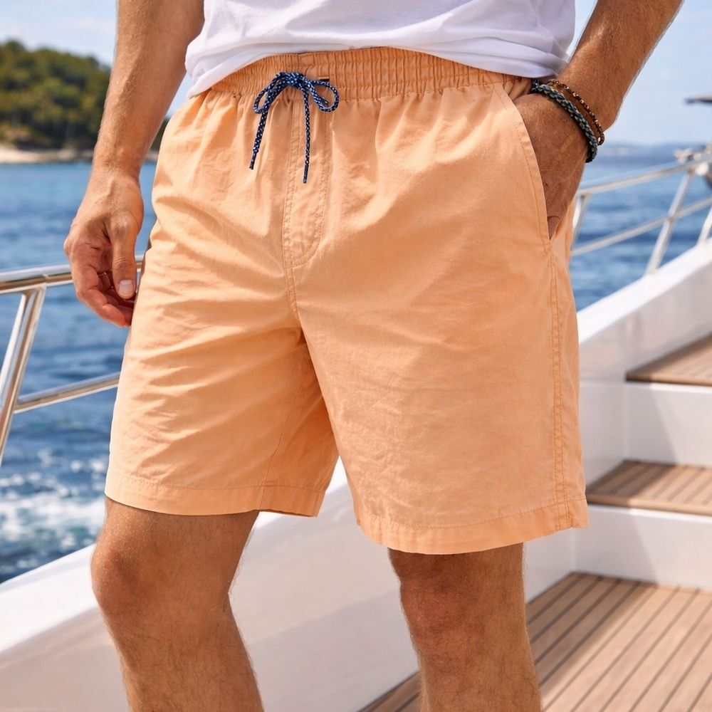 Southern Tide Peach Shoreline Board Shorts L Recycled Quick Dry 6 Inch Inseam